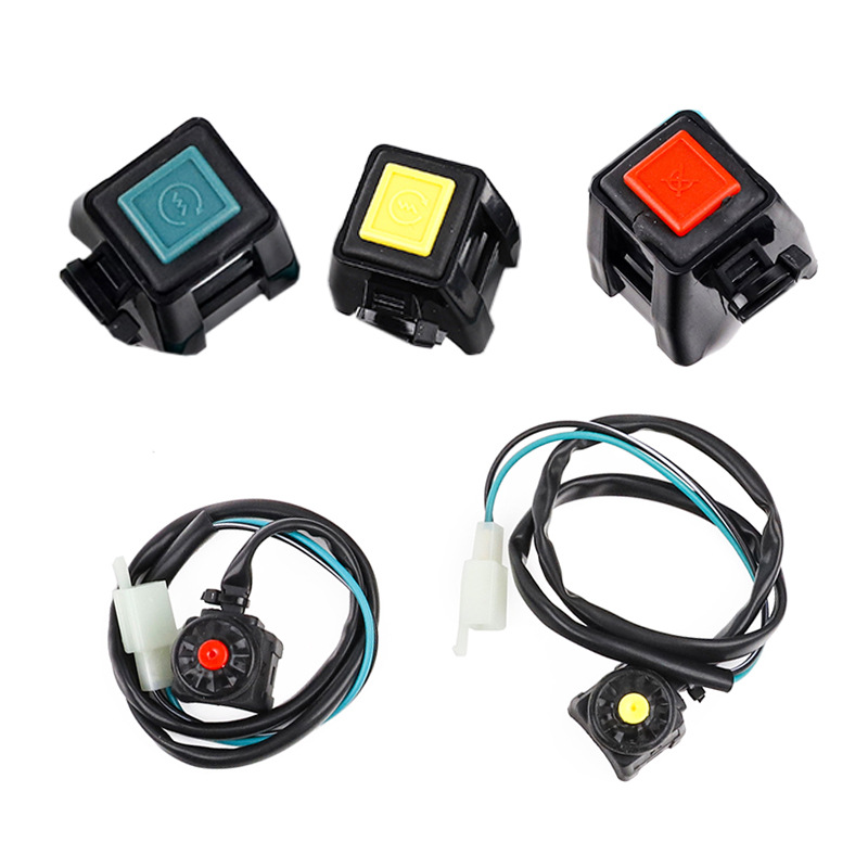 Off-Road Motorcycle Atv Beach Vehicle Accessories Universal Competitive Version Ignition Start and Stop Square Point Switch Red Yellow Green