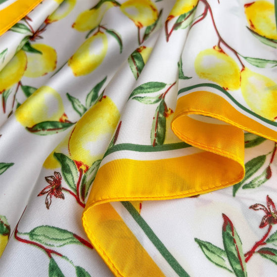 Spring and Summer Printing New Artistic Age-reducing Medium Square Scarf Temperament Neck Small Scarf Professional Decorative Scarf Shawl Women