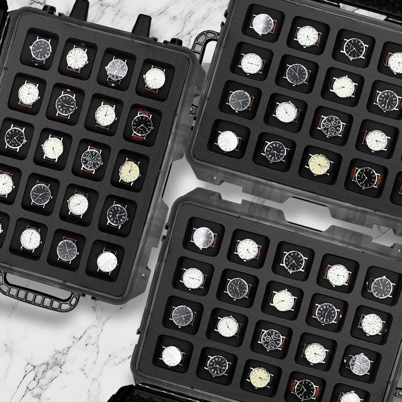 Caja de almacenamiento de reloj de gran capacidad transfronteriza caja de carro multi-especificación 20-bit 40-bit caja de exhibición de herramienta portátil protectora