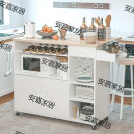 亚马逊水柜手推车移动客厅跨境物柜子厨房亚马柜餐板式手推车手酒