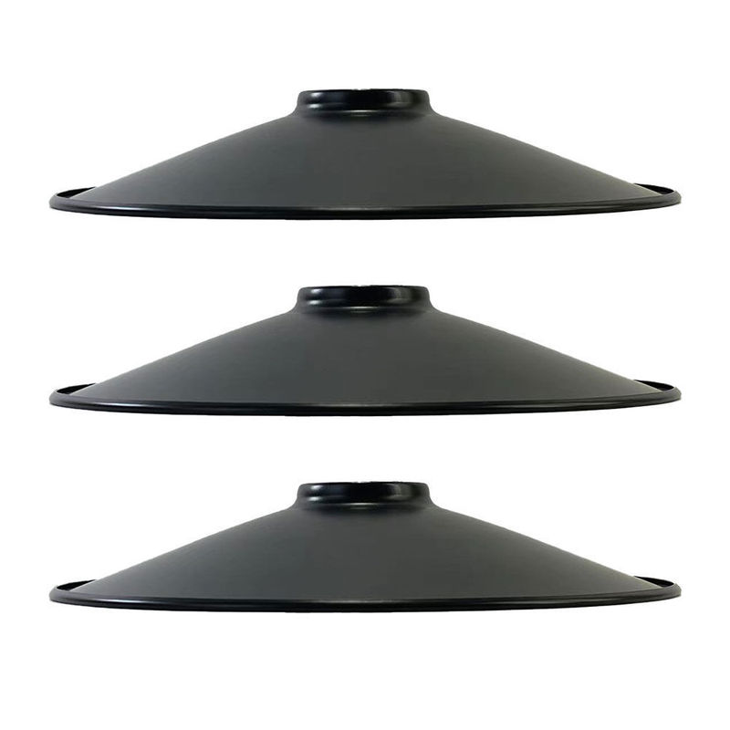 Metal wrought iron lampshade UFO flying saucer shape retro industrial wind black thick suitable for old chandelier lampshade
