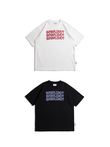 Cross-border Instagram short sleeve t-shirt for men, Hong Kong-style printed round neck t-shirt, Hong Kong-style simple and versatile trendy brand five-point top.