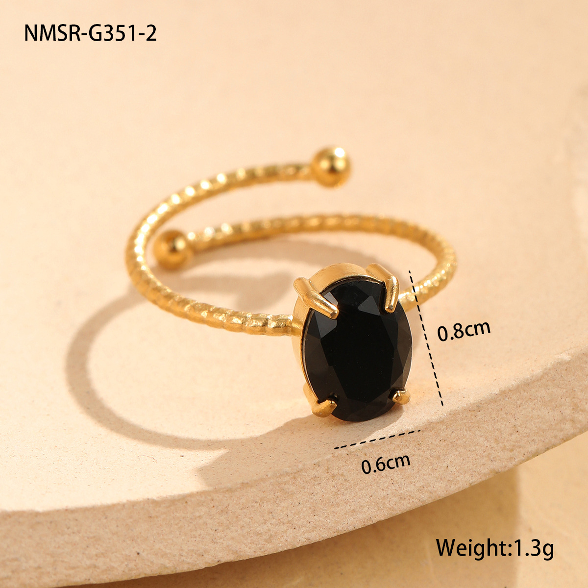 NMSR-G351-2 black oval ring