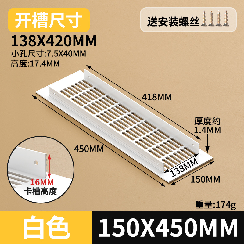 Gabinete de aleación de aluminio ventilador de red de zapato cubierta de ventilación cubierta de ventilación cubierta de ventilación de rejilla de disipación de calor