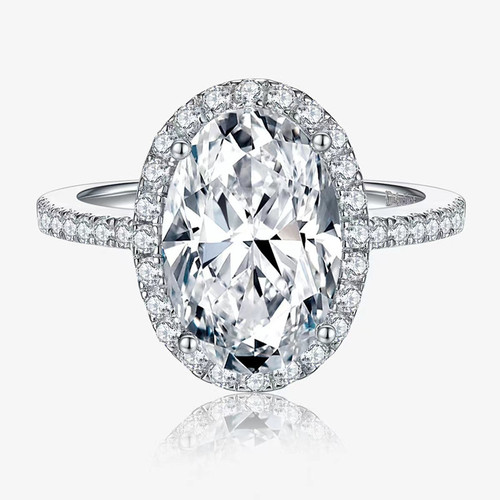 s925 sterling silver high carbon diamond proposal pigeon egg ring simulated moissanite diamond ring 4 carat oversized diamond ring for women