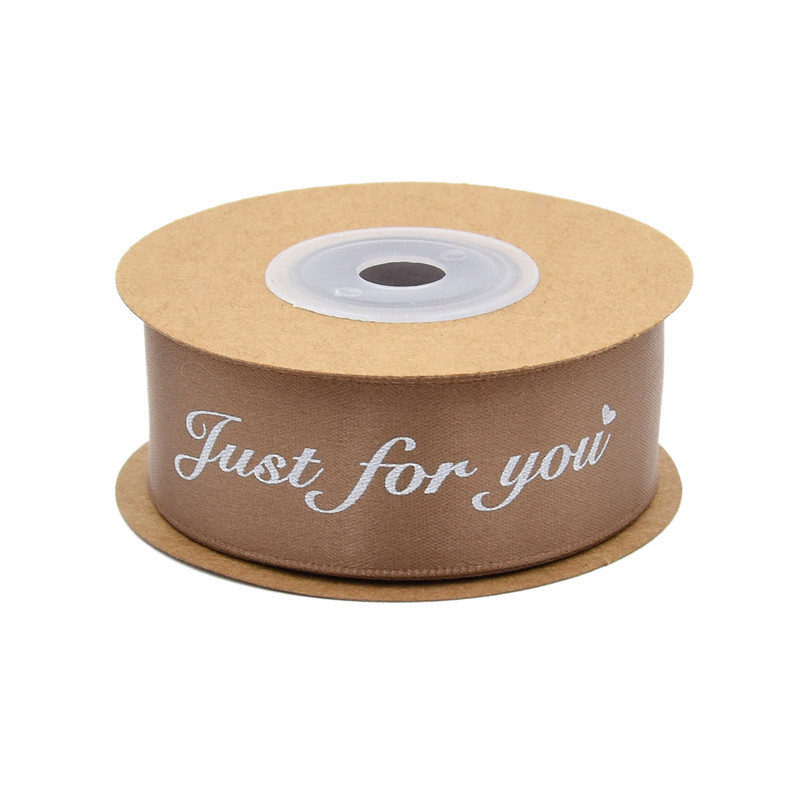 2,5 cm transfronteriza de impresión sólo para usted Cinta Caja de pastel ramo de material de embalaje accesorios para el cabello cinta 10 M