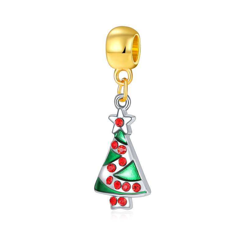 国境を越えた新しいクリスマスペンダント混包金色の大きな穴の油が落ちたdiyブレスレットのネックレスセットの部品|undefined