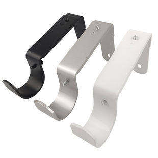 1.25 inch curtain accessories bracket length adjustable Roman pole bracket wrought iron wall mounting side mounting factory wholesale