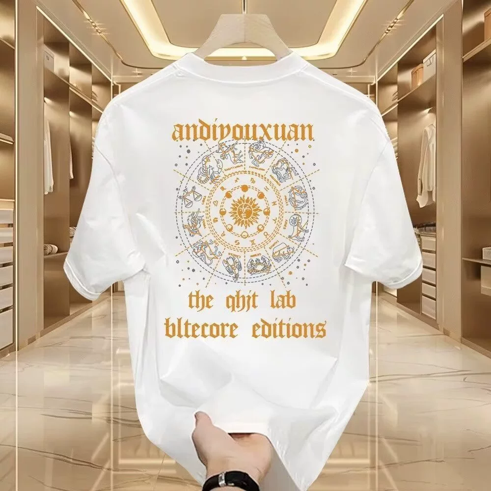 【Область одной скидки】Ole selection Тяжёлые мужские футболки Короткий рукав Летний Американский модный бренд Лето