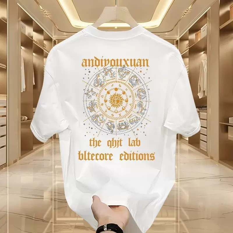 【Область одной скидки】Ole selection Тяжёлые мужские футболки Короткий рукав Летний Американский модный бренд Лето