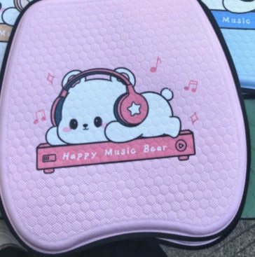 Новый стиль летний мультфильм сотовый гель автомобильная подушка лед шелковый прохладный коврик офисное сиденье коврик милый силиконовый коврик