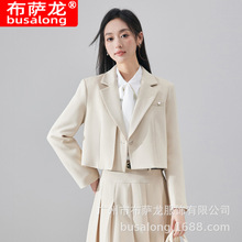 2025秋季新款busalong女士长袖职业西服西裤正式套装工作服4016