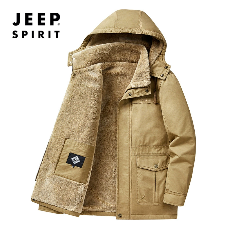 Демисезонная теплая джипа для отдыха, хлопковая мужская куртка-бомбер с пухом
