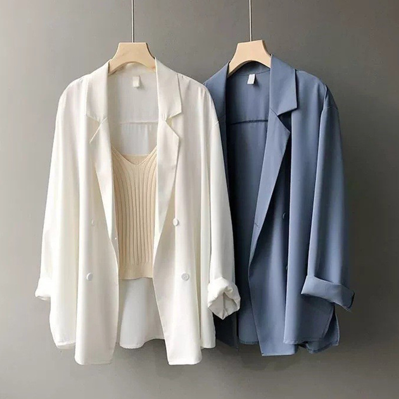 Cross-border Women's Design Sense Suit Jacket Women's Spring and Summer Thin New Casual Loose Air Conditioning Sunscreen Small Suit for Women