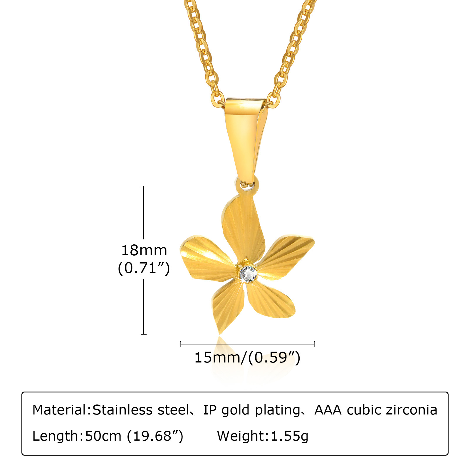 Simple Style Star Stainless Steel Plating Pendant Necklace 1 Piece