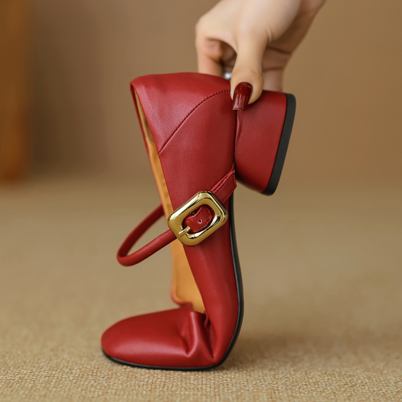 CHIKO Makayla Square Toe Block Heels Mary Jane Shoes