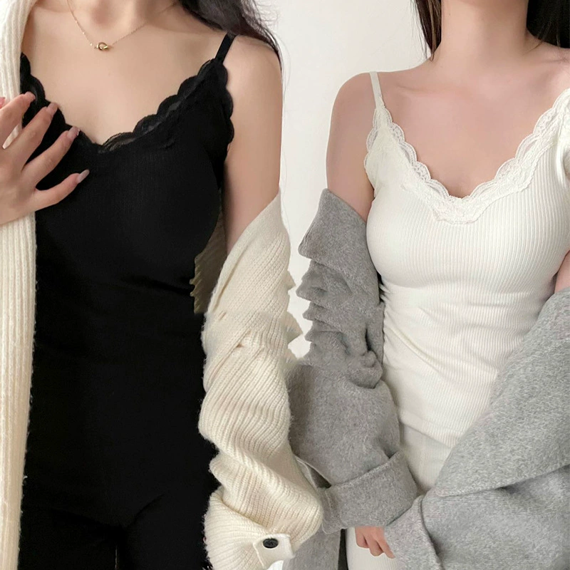 Yashuang Оригинальный кашемировый шелк термобелье женские подтяжки осенняя одежда осенние брюки набор основы плюс бархат утолщенный ременный нагрудный коврик