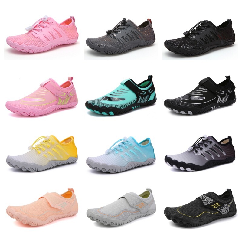 Cross-Border Soft-Soled River Tracing Shoes, Five-Finger Wading Shoes, Beach Diving Shoes for Men and Women, Large Size Indoor Training Fitness Shoes