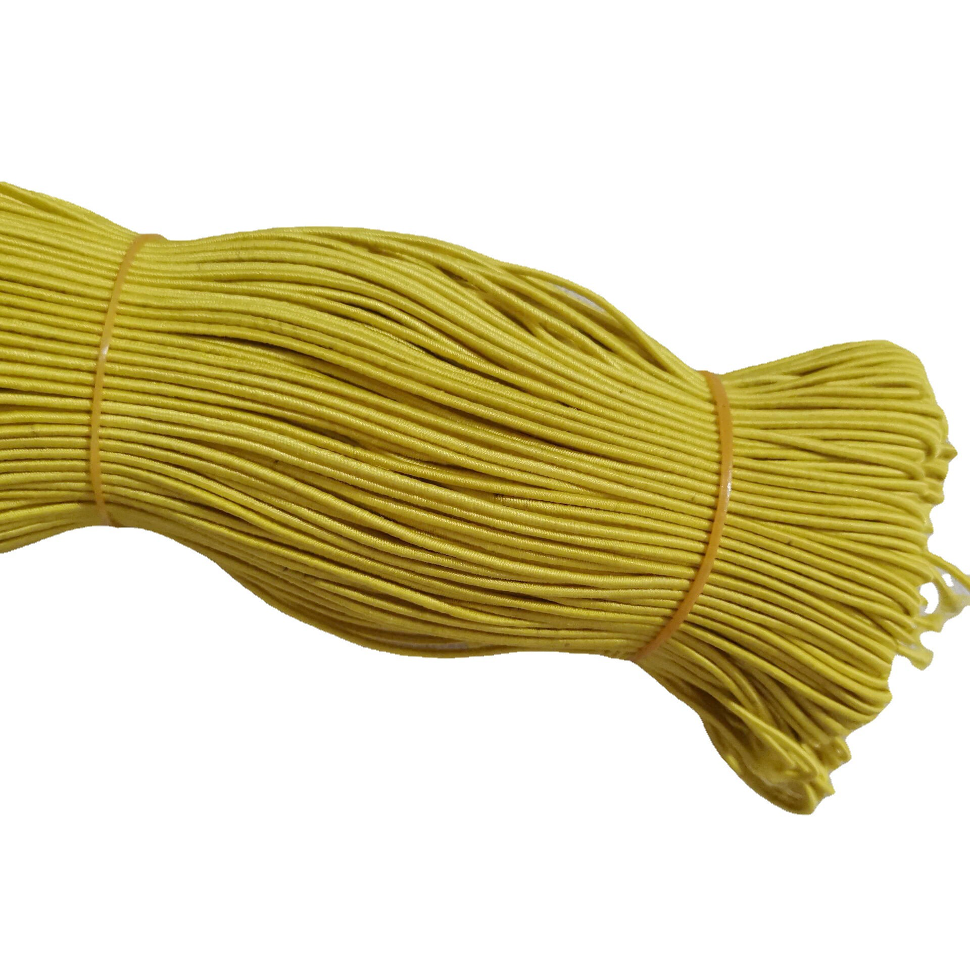 White elastic black beads, hair rope, 1.2mm