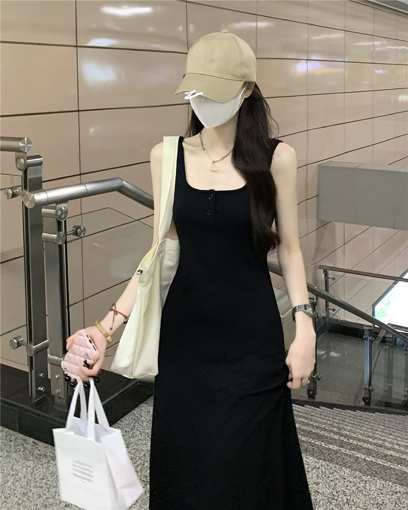 Black summer dress sleevless