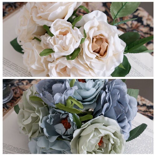 Factory Wholesale Handheld Flower Bouquets: Rose-Style Artificial Flowers for Foreign Trade, Home Decor, and Wedding Celebrations – GF15979A