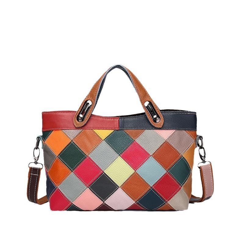 Nueva bolsa de hombro de cuero casual versátil bolso de mano simple personalidad diaria nicho de viaje mochila mujer