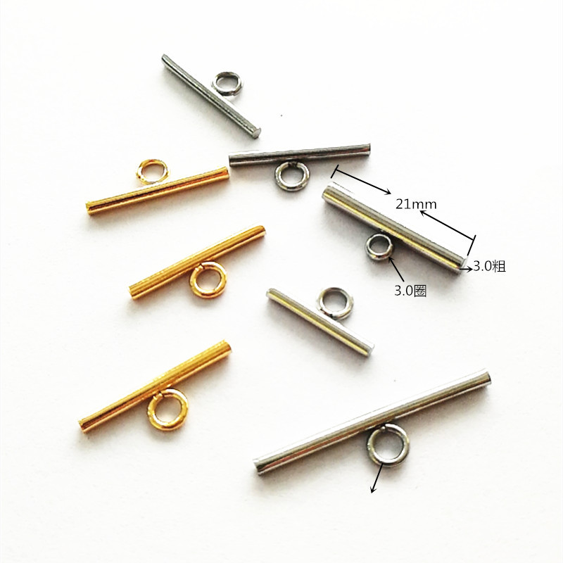Stainless steel Word buckle T buckle Necklace clasp DIY parts