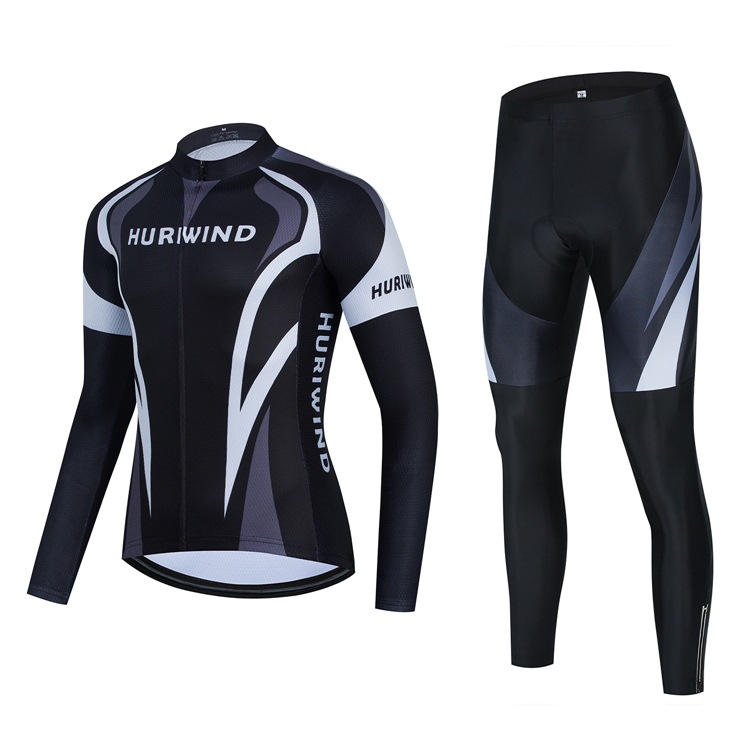 Cross-Border Foreign Trade Spring and Autumn Sweat-Absorbent Cycling Clothing Long-Sleeved Suit Spring and Autumn Quick-Drying Breathable Road Mountain Bike Clothing