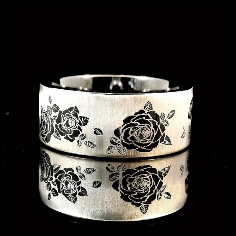 Chengge Trendy Fashion Rings for Men and Women Simple Creative Flower Rings Fashion Alloy Rings