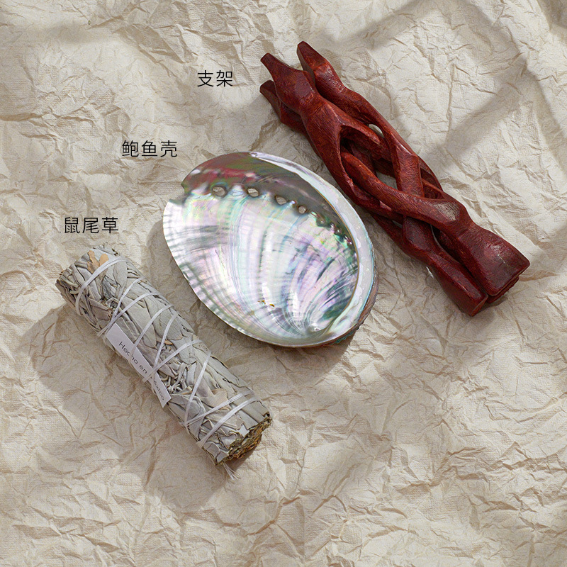 アメリカのカリフォルニア産ホワイトセージ、シダー、ラベンダー、ブルーグラスのアロマセット、空間浄化用聖なる木ホワイトセージ