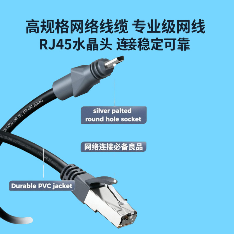 Cross-border enterprise version FlatHighPerformanceCable data cable, waterproof Ethernet gigabit network cable Cross-border enterprise version FlatHighPerformanceCable data cable, waterproof Ethernet gigabit network cable
