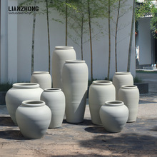 落地大花瓶陶瓷摆件北欧陶罐客厅插花服装店陈列装饰禅意简约中式