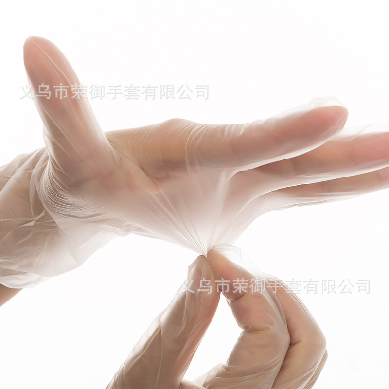 食品级一次性透明PVC手套 家用 餐饮 厨房 无粉手套