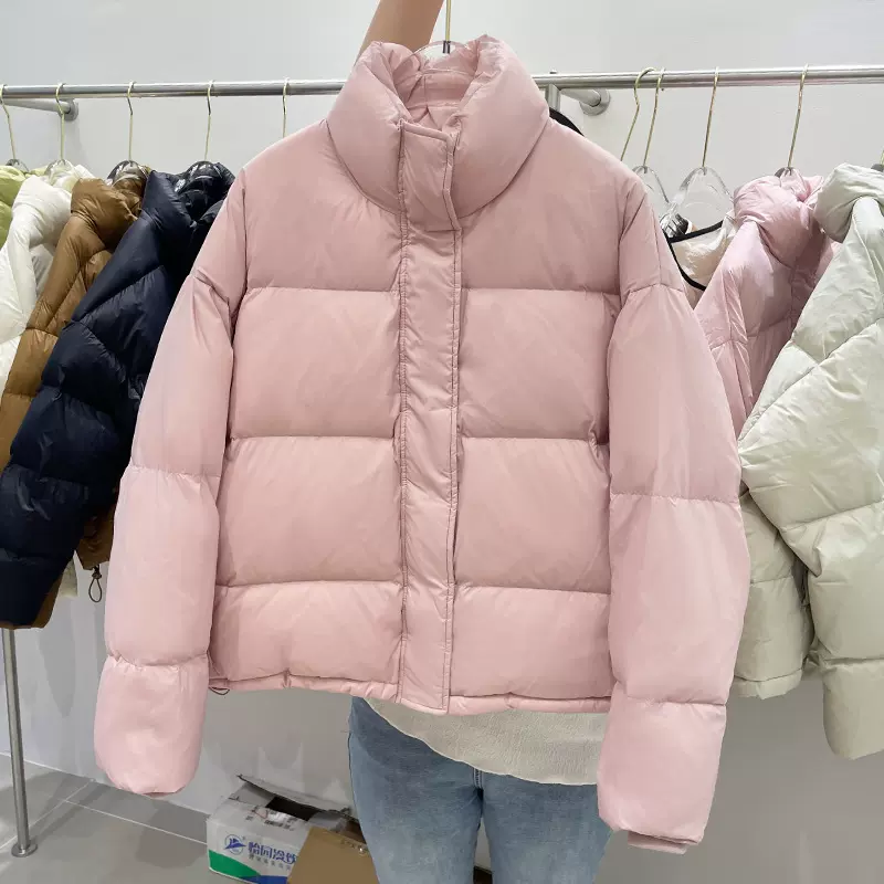 冬季新款羽绒服女短款韩版立领宽松加厚小个子面包服外套女装货源