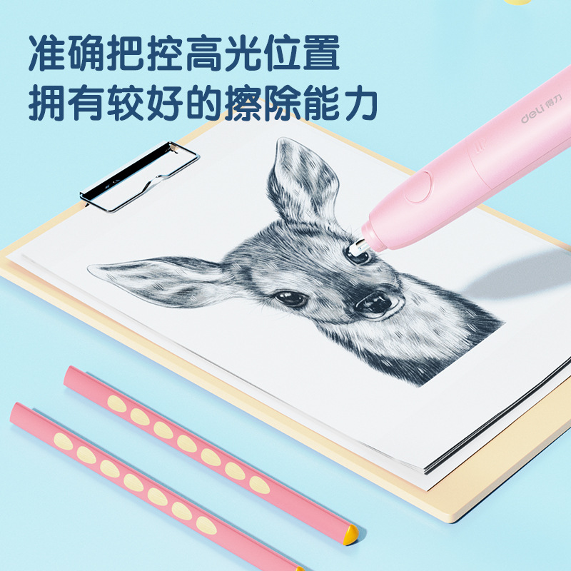 Deli Electric Stationery Set Regalo de cumpleaños para niñas Caja de regalo del día del niño Paquete de regalo de apertura Escuela primaria