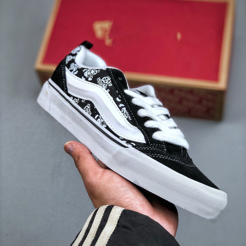 Vans Large Logo Bread Shoes Fat Version Sneakers Skool Dr Oxford Sole Skateboard Shoes Vulcanized Thick-Soled Casual Shoes