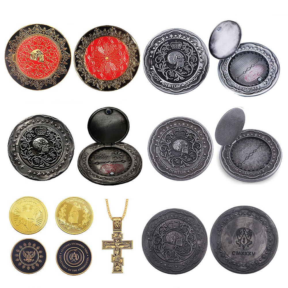 影视疾速追杀4基努里维斯同款杀手血契 新款血誓印记带指纹吸铁石