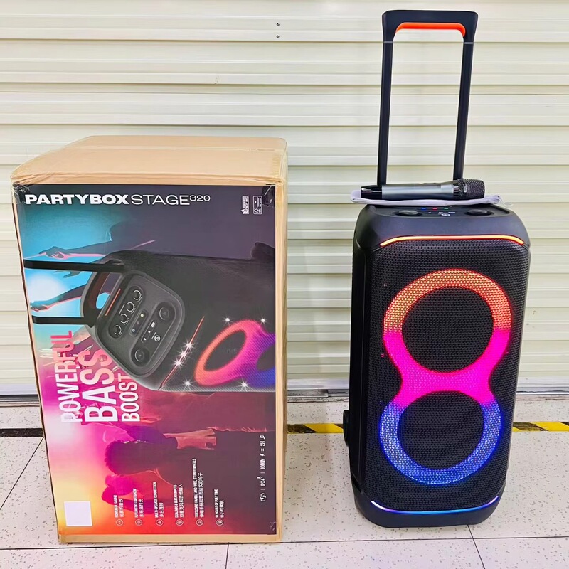 New Party Box320 Flame Light Pull-Rod Bluetooth Speaker 280W Super High-Power Karaoke Party Square Dance New Party Box320 Flame Light Pull-Rod Bluetooth Speaker 280W Super High-Power Karaoke Party Square Dance