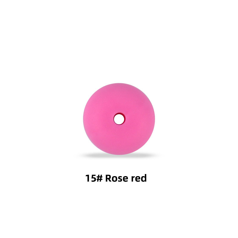 Cuentas de Ábaco de silicona de 15mm Cuentas de espaciador Cuentas planas Molar Juguetes DIY teether Cadena de pezón Collar Accesorios de joyería