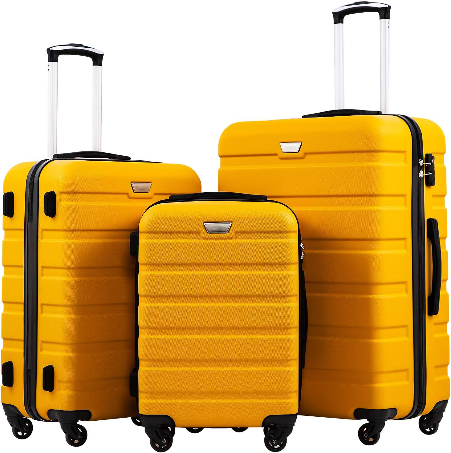 Maleta de Equipaje con Ruedas Set de 5 Piezas 20 Pulgadas de ABS Antirrobo para Viajes de Ocio