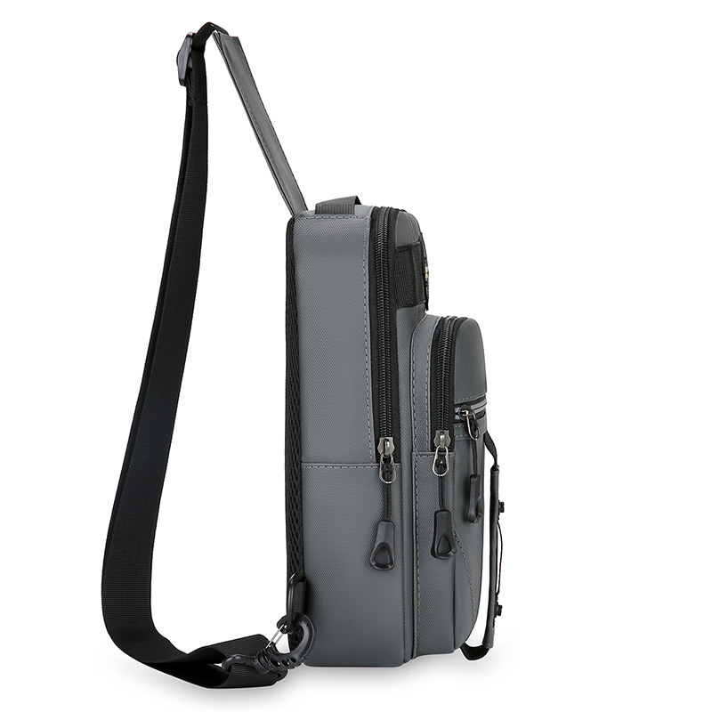 Bolso de moda para hombre Bolso de pecho para hombre reflectante nocturno multifuncional simple de moda casual Bolso de mensajero portátil para deportes al aire libre