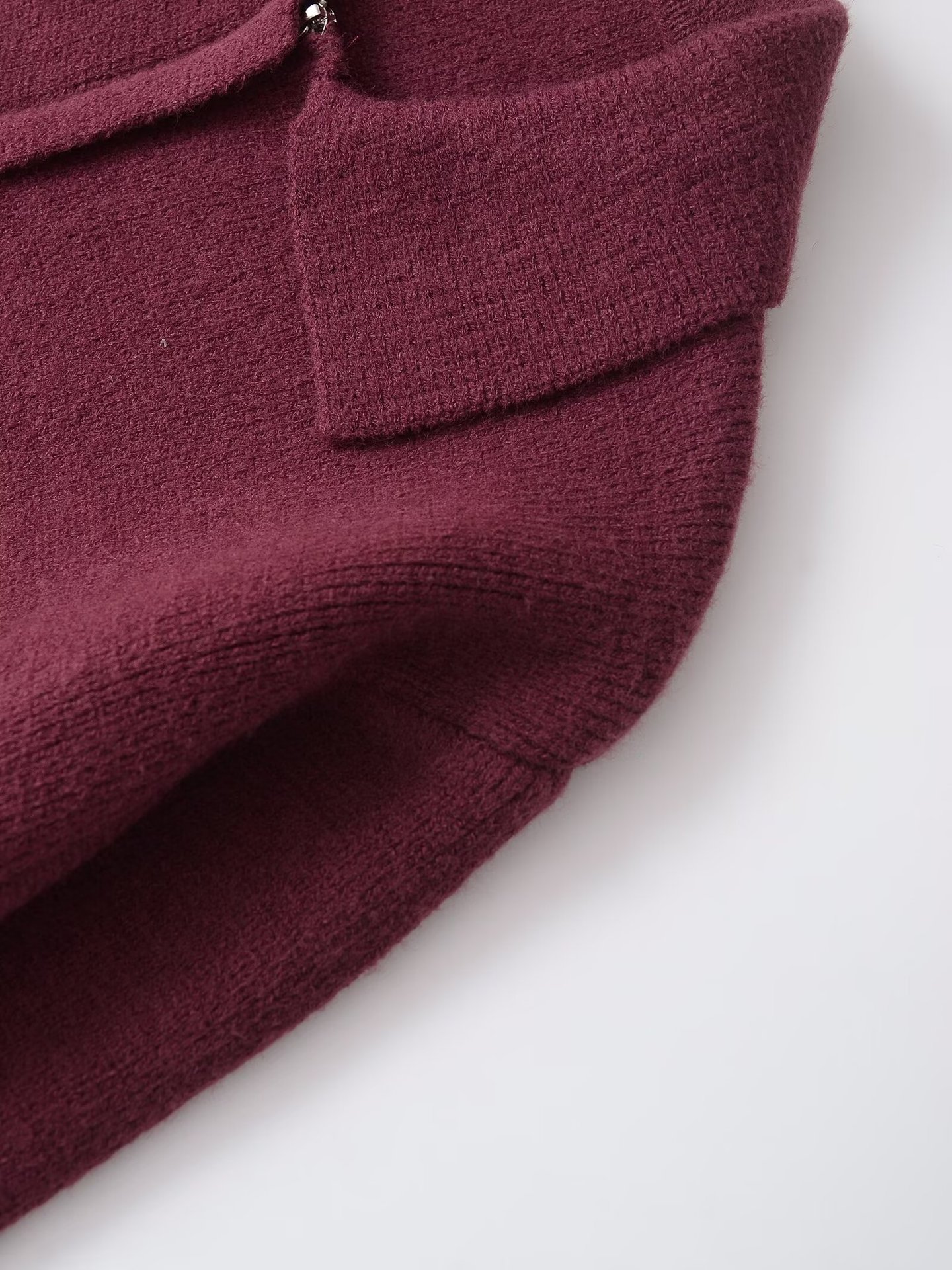 Frauen Herbst Winter Neue Mode Vielseitig Kragen Einfarbig Strick Mantel_voghion.com