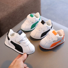 一件代发春秋新款婴幼儿单鞋0-1-2岁3防滑软底男女学步鞋透气皮面