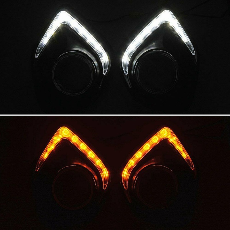 Aplicable a Mitsubishi 13 / 14 / 15 modelo ASX modificado LED luz diurna luz de dirección de agua corriente luz de barra de niebla delantera