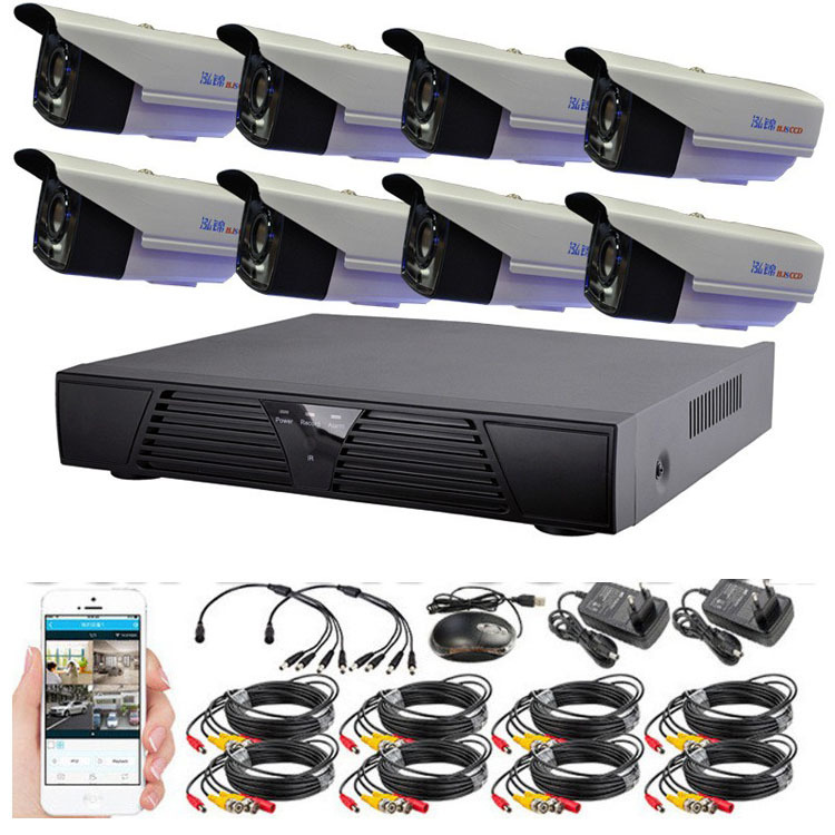 Kit de monitoreo AHD de 4 vías Kit de sistema de monitoreo de 8 vías Ingeniería de seguridad de la cámara de monitoreo