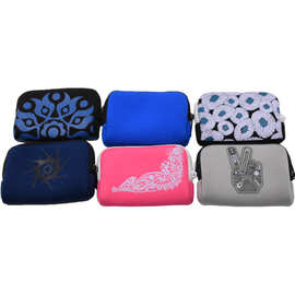 潜水料证件包多功能卡套零钱卡片拉链小钱包速付挂件门禁卡豹纹