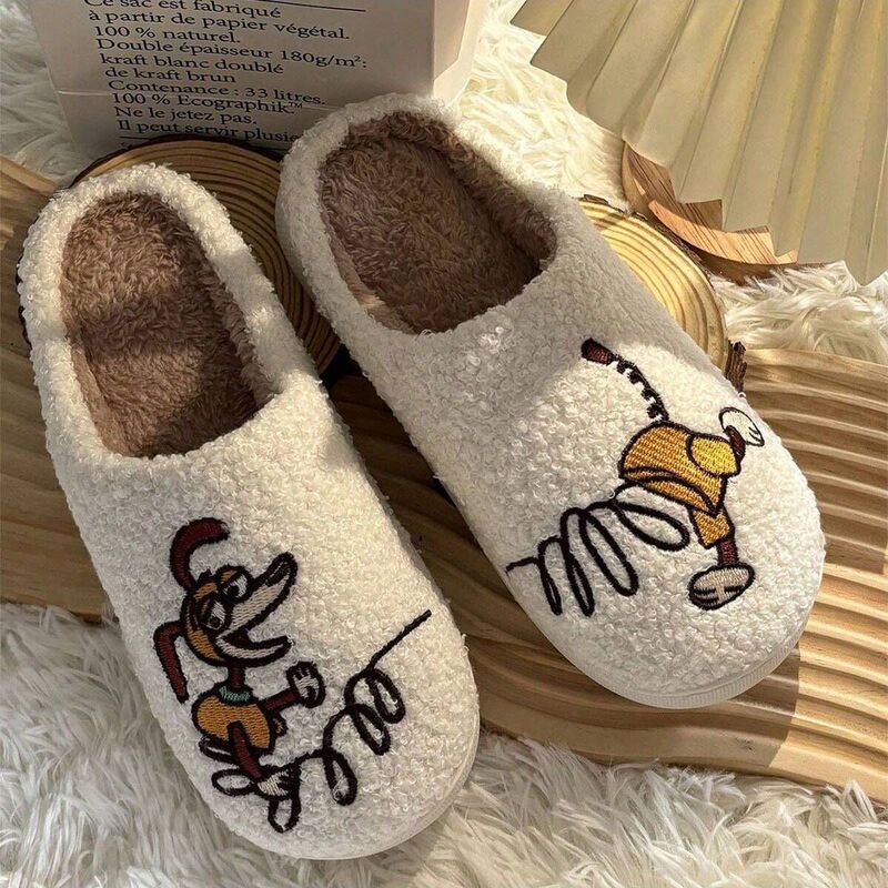 Autumn and Winter Creative Cartoon Pattern New Couple Slippers for Men and Women, Winter Home Slippers, Cross-Border Ready Stock