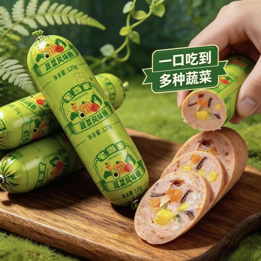 即食均衡5种蔬菜膳食肠120g香肠火腿鸡肉特色营养均衡烤肠下酒菜