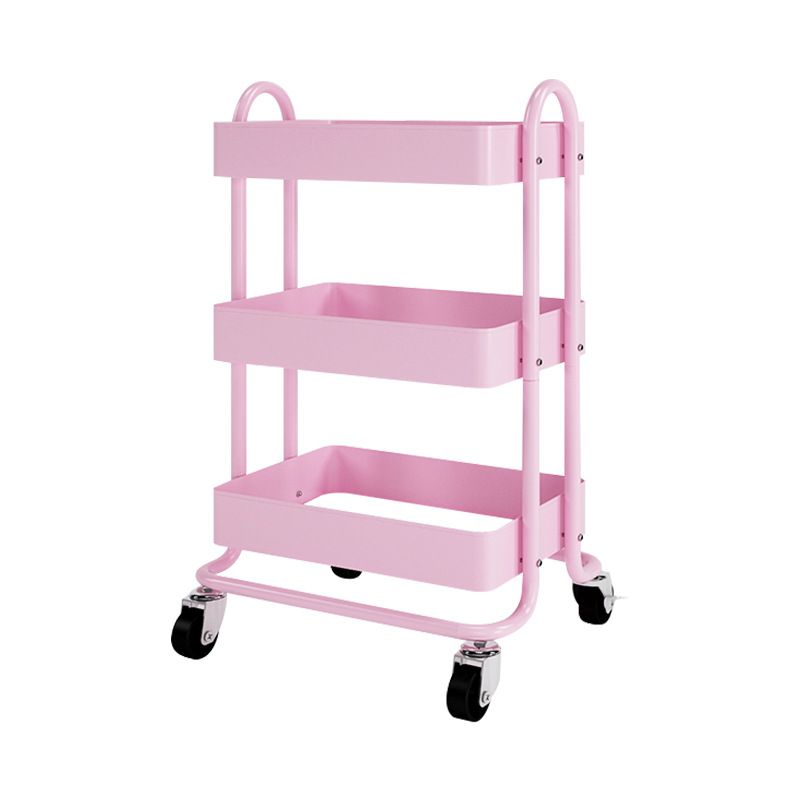 Carro de almacenamiento rack piso cocina baño móvil merienda baño multi-capa dormitorio cama rack de almacenamiento