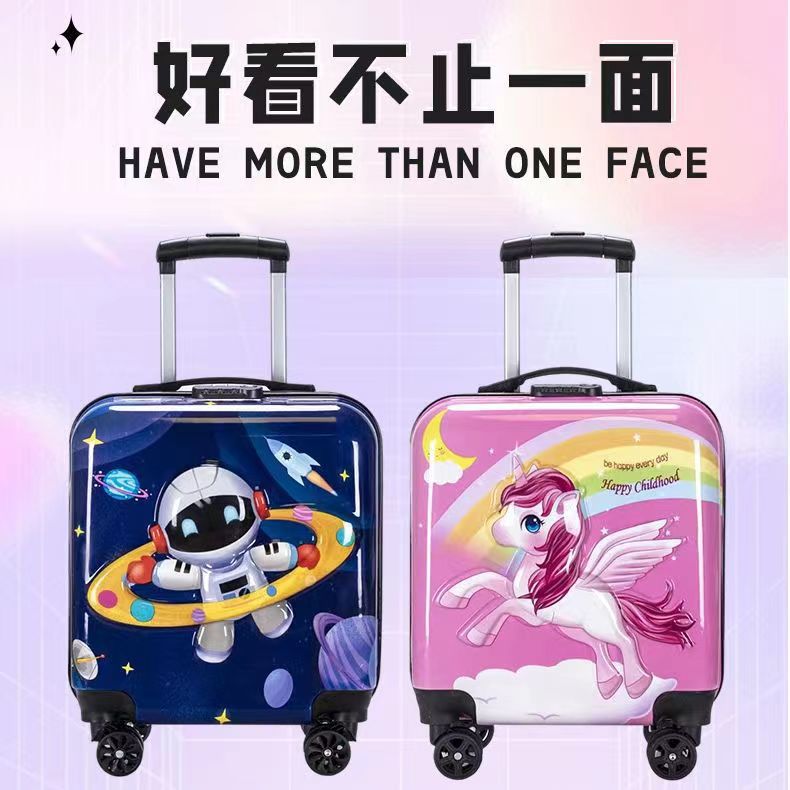 Cute universal cartoon suitcase for men and women